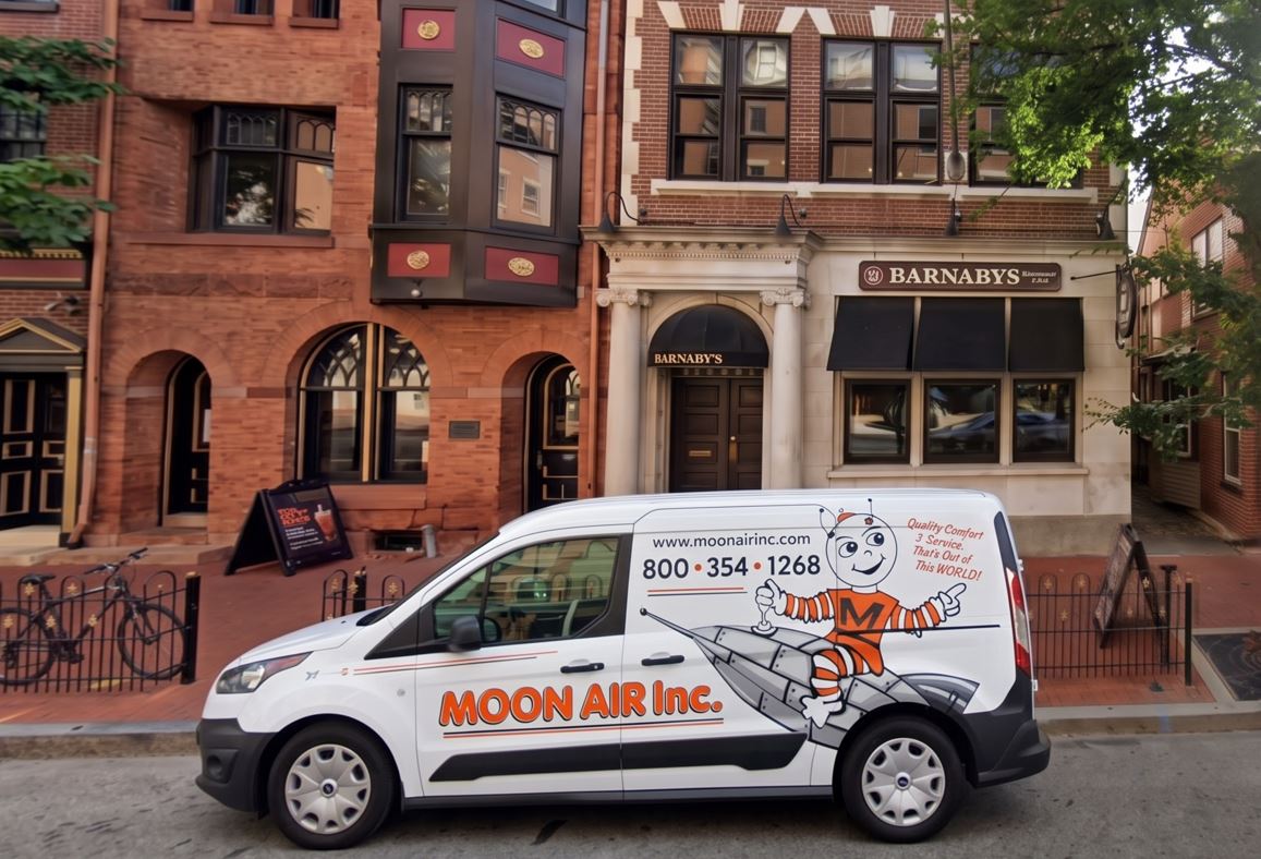 West Chester Pa Moon Air Van In Front Of Barnabys Restaurant